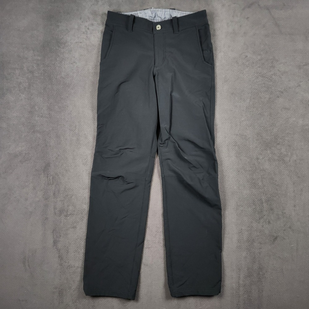 Lululemon Men's Black Commission Pants 31x34 Vintage Octagon Logo Zipper Pockets